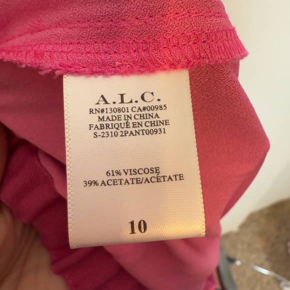 $395 A.L.C. Barbie pink drawstring Allie Pant, Pink size 10 NWOT - Picture 8 of 8